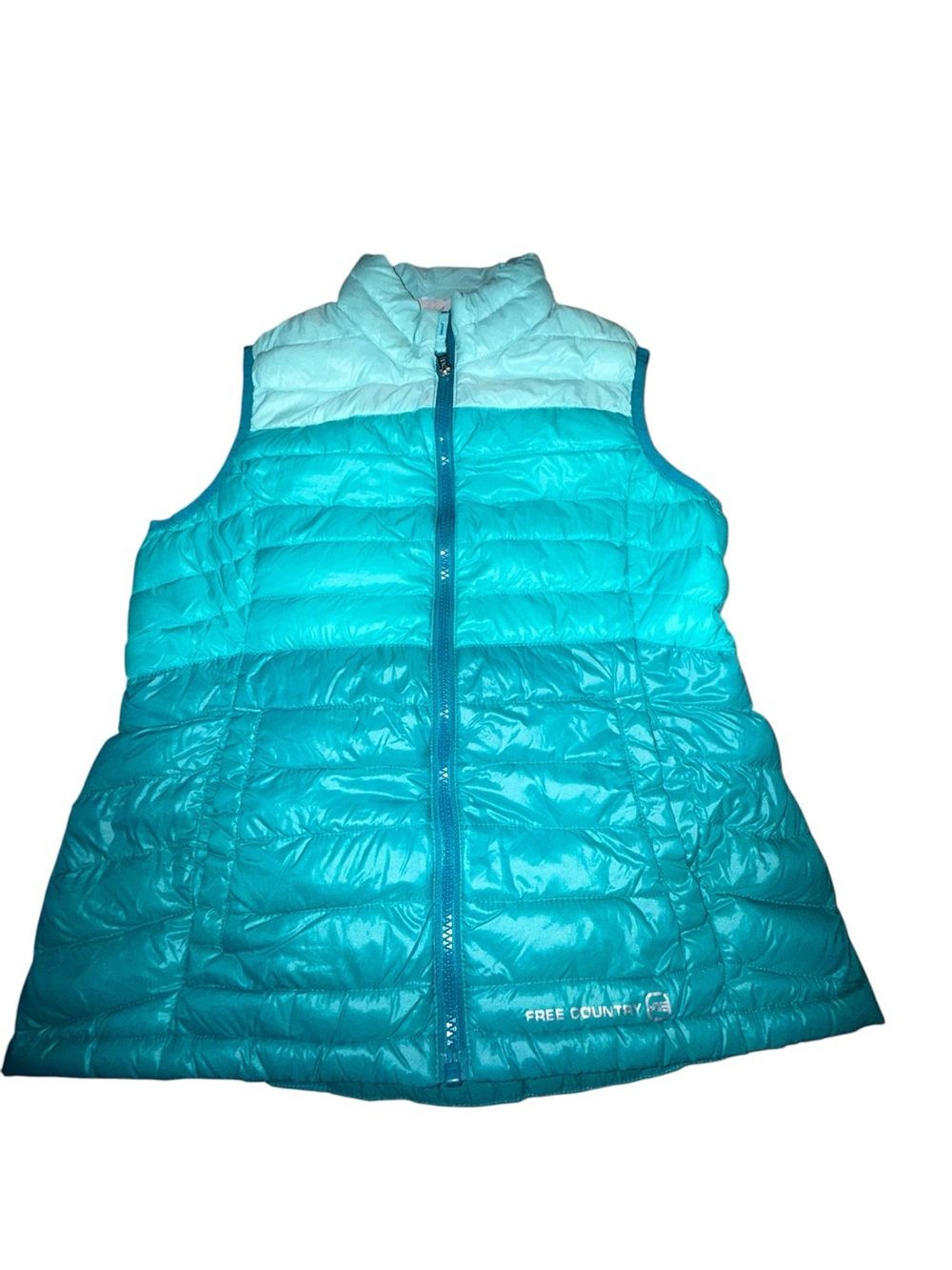 Free Country Girls Gradient Teal & Light Blue Puffer Vest